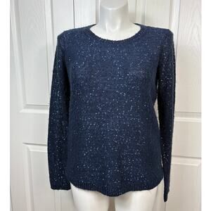 The Limited Sequin Shine Blue Sweater Women's Size L